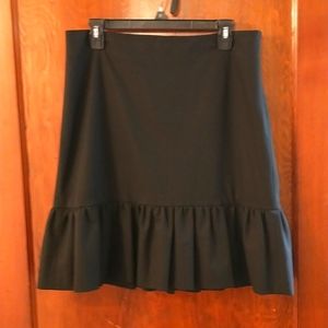 EUC black ruffle bottom skirt
